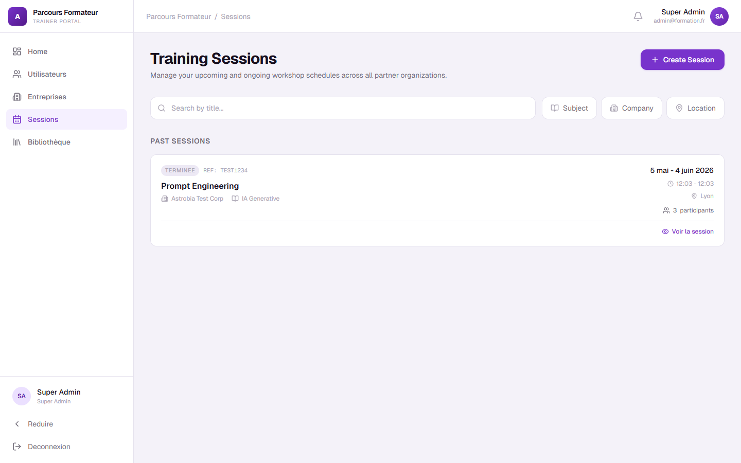 Astrobia Formation – Animation de sessions interactives