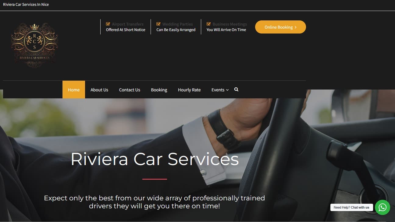 Riviera Car Services – Chauffeur & Transportation Website